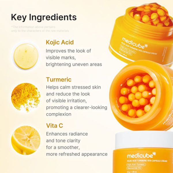 Medicube Crème Capsule Vita Curcuma et Acide Kojique 53g – Éclat et anti-taches