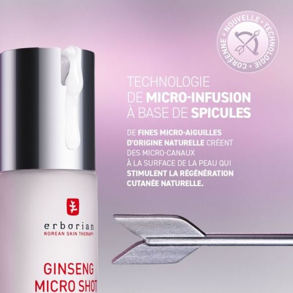 Erborian Ginseng Micro Shot Serum Advanced 0.3% - Sérum anti-âge intensif, rides installées et fermeté absolue