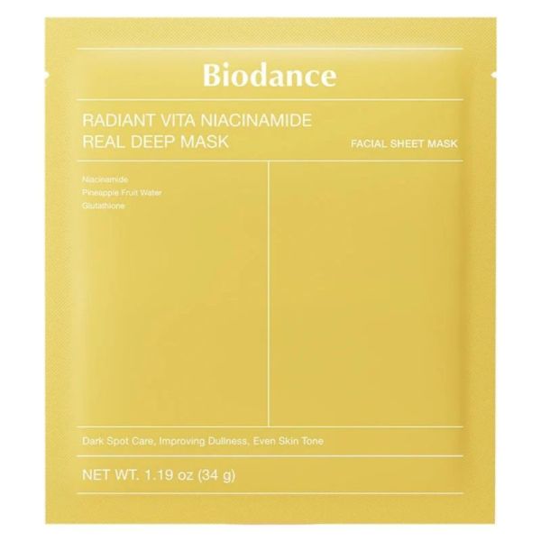 Biodance Radiant Vita Niacinamide Real Deep Mask 1 unité - Masque hydrogel coup d'éclat et anti-taches