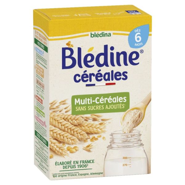 Blédina Blédine Multi Céréales - 400 g - Dès 6 Mois Découverte Douce des Saveurs et du Gluten