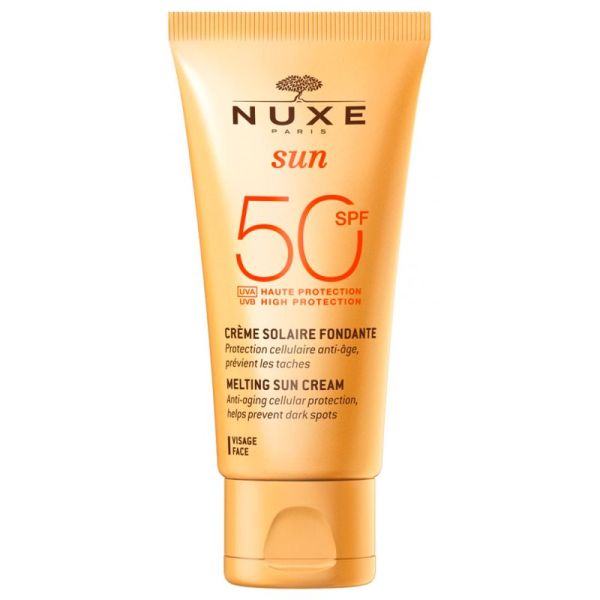 Nuxe Sun Crème Solaire Fondante Visage SPF50 - 50 ml - Protection et bronzage sublimé