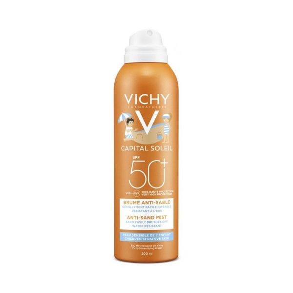 Vichy Idéal Soleil Brume Anti-Sable Enfants SPF50+ - 200 ml - Haute Protection Peaux Sensibles