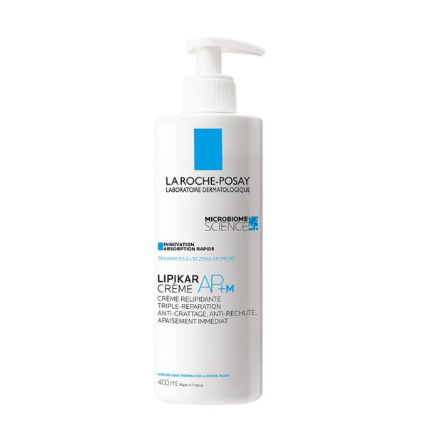 Lipikar AP+ M crème relipidante - 400ml - Sécheresse Sévère