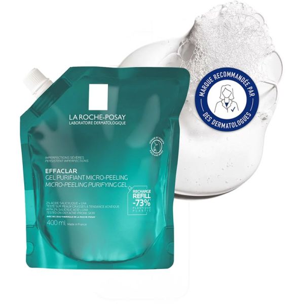 La Roche-Posay Effaclar Gel Purifiant Micro-Peeling 400ml – Anti-imperfections sévères