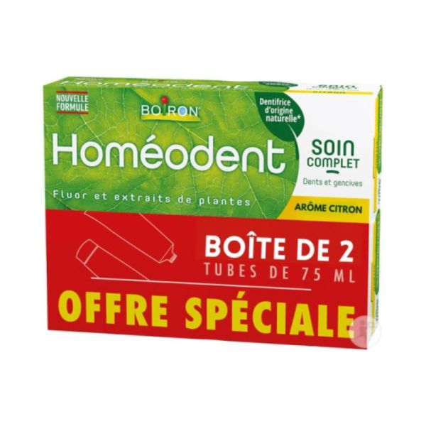 Homéodent Dentifrice Soin Complet Citron - Lot de 2x75ml