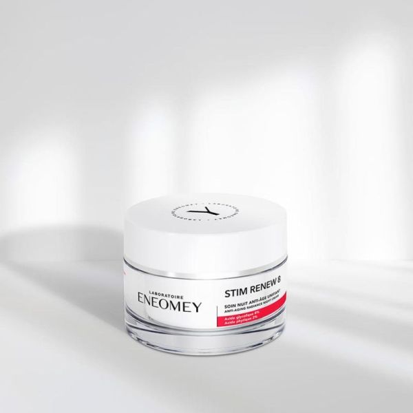 Eneomey Stim Renew 8 - Soin Nuit Anti-Âge Unifiant 50 ml - Dès 25 Ans - Peau Radieuse au Réveil