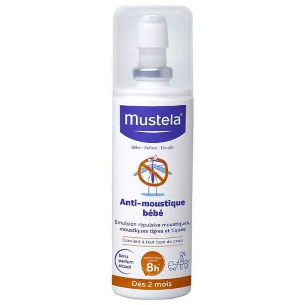 Mustela Anti-Moustique Bébé - 100 ml - Protection efficace contre moustiques et tiques