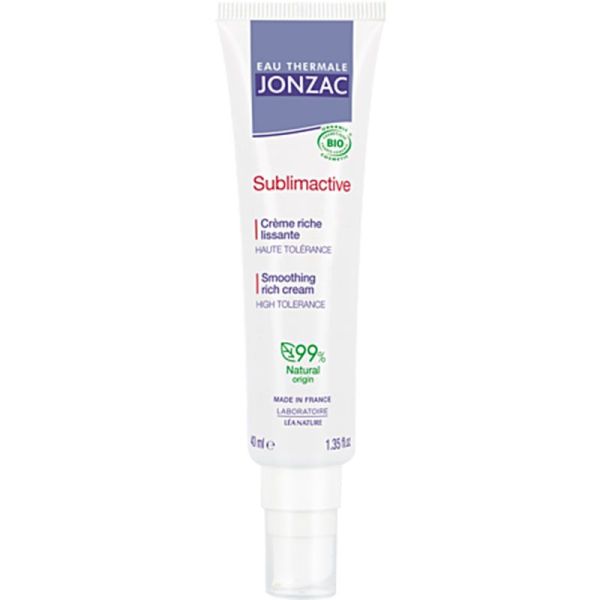 Jonzac Sublimactive Anti-Âge Cellulaire Crème Riche Lissante Bio - Raffermit et Protège - 40ml