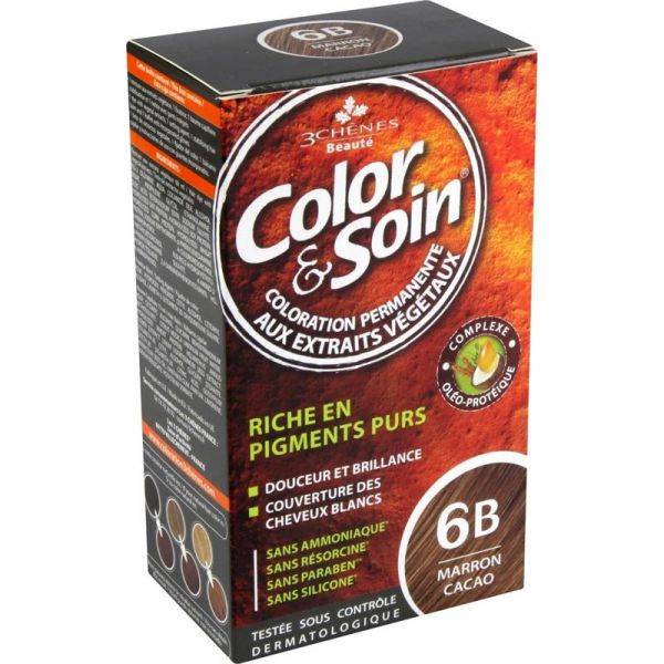 Les 3 Chênes Color & Soin Coloration Permanente - 6B Marron Cacao