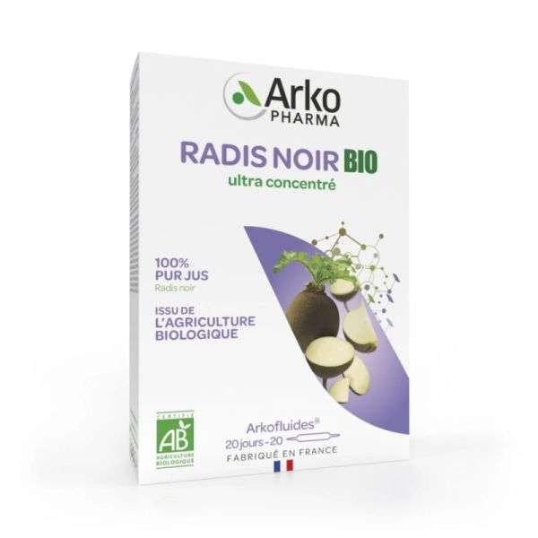 Arkopharma Arkofluides Radis Noir Bio - 20 ampoules