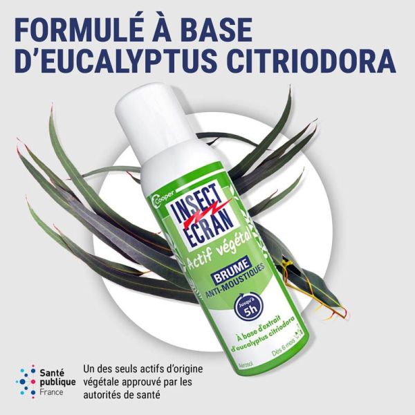 Insect Ecran Brume Anti-Moustiques Actif Végétal - 100ml - Protection naturelle pour toute la famille
