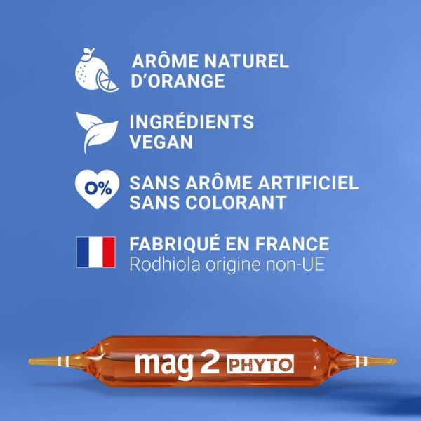 Mag 2 Phyto Relax - 30 ampoules - Nervosité et Fatigue - Réduit le Stress et Favorise la Relaxation