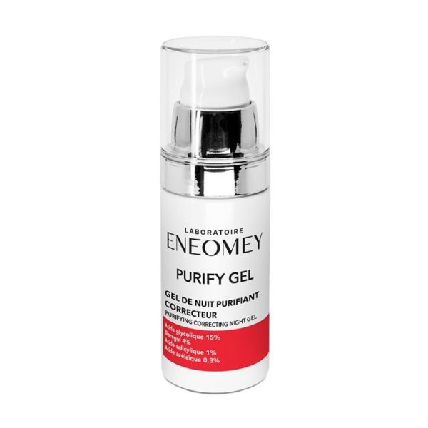 Eneomey Purify Gel 30 ml - Gel de nuit purifiant correcteur, sébo-régulateur