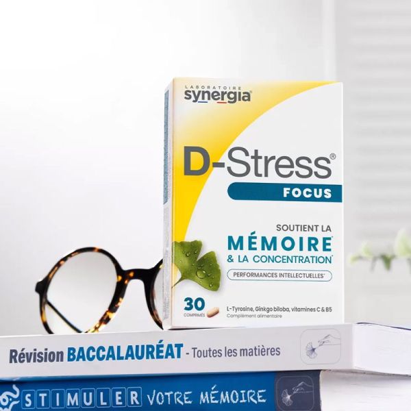 Synergia D-Stress Focus 30 Comprimés – Concentration et mémoire