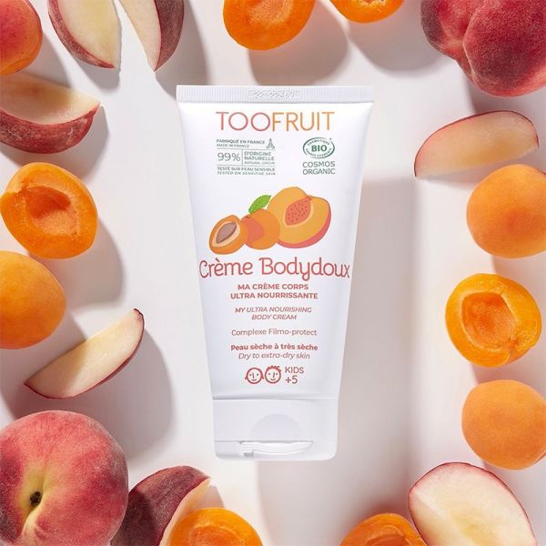 Toofruit Bodydoux Crème Corps - 150ml - Nourrit, répare et protège la peau sèche dès 5 ans