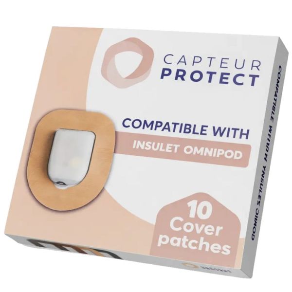 Capteur Protect Cover Beige Pompe Omnipod Dash Lot de 10 Patchs – Maintien et protection
