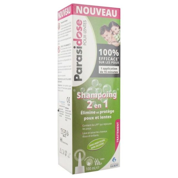 Gilbert Parasidose Poux-Lentes Shampoing 2en1 100 ml + 1 Peigne