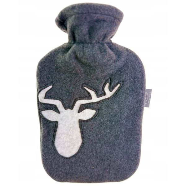 Soframar Fashy Bouillotte à Eau Douceur - 2 L - Modèle : Cerf - Réchauffante, apaisante et sûre