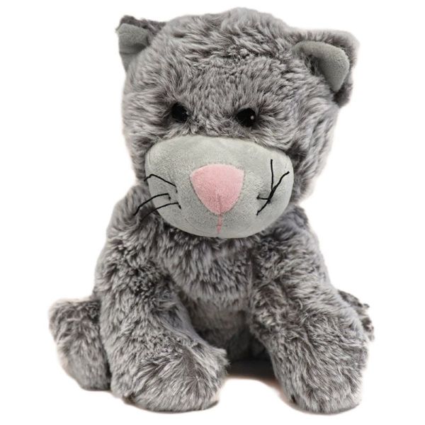Soframar Warmies Peluche Bouillotte Déhoussable Chat Gris Douce & Apaisante