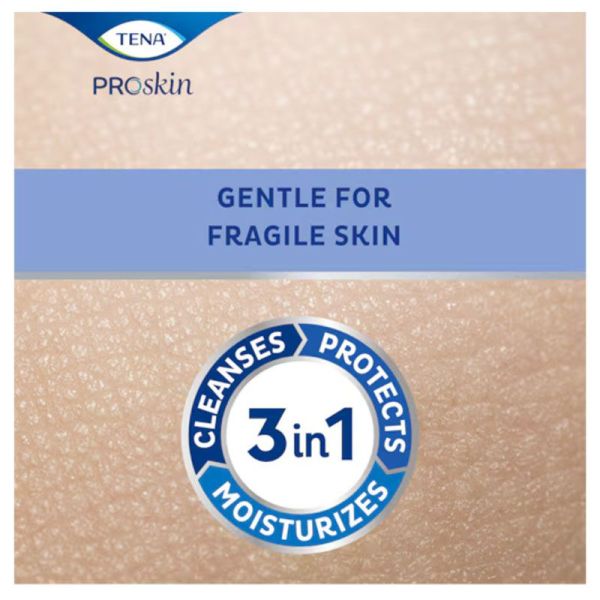 Tena ProSkin Crème de Lavage en Flacon Pompe 500 ml - Nettoie, protège et hydrate la peau âgée fragile