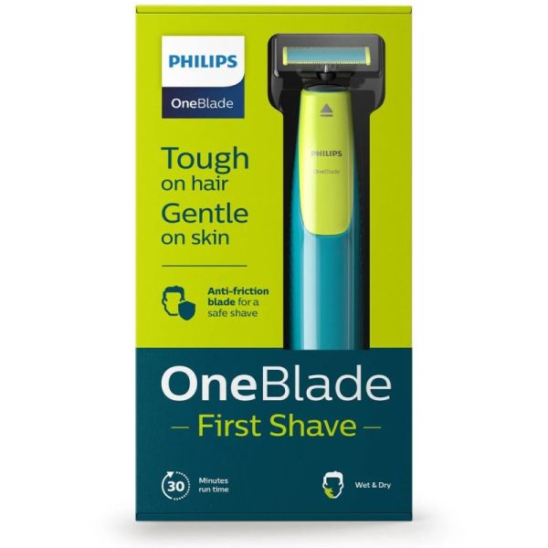 Philips OneBlade Rasoir Anti-Friction Blade QP1324/20 – Premier rasage en douceur