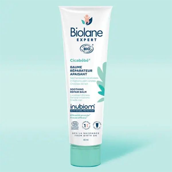 Biolane Expert Cicabébé Baume Réparateur Apaisant - Baume 3 en 1 - Sècheresses & Irritations - 40ml