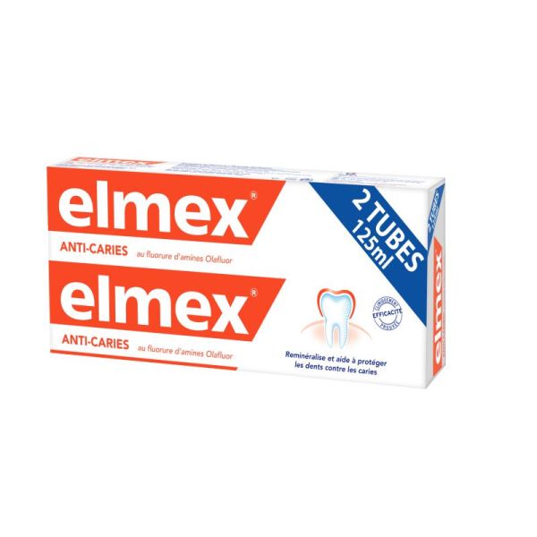 Elmex Anti-Caries Dentifrice Lot de 2 x 125ml