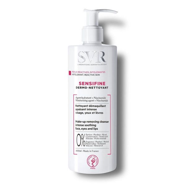 SVR Sensifine Dermo-Nettoyant - 400 ml - Peaux Réactives, Hypersensibles et Intolérantes