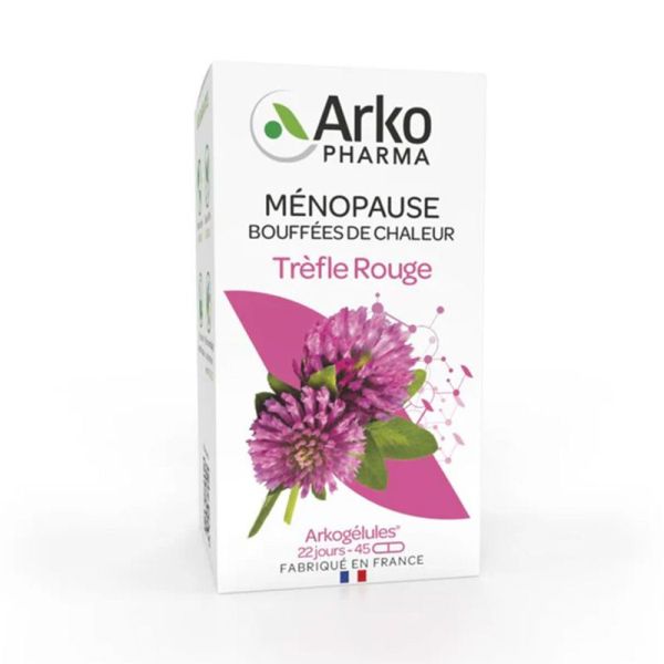 Arkopharma Arkogélules Trèfle Rouge 45 gélules - Ménopause bouffées de chaleur