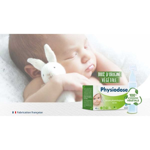 Gilbert Physiodose Sérum Physiologique Stérile 40 × 5 ml - Unidoses plastique végétal