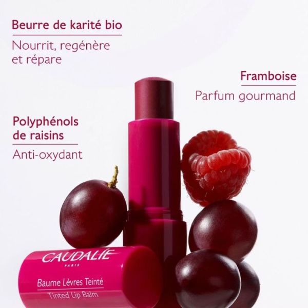 Caudalie Vinothérapist Baume à Lèvres Teinté 4,5g - Nourrit et sublime lèvres et joues