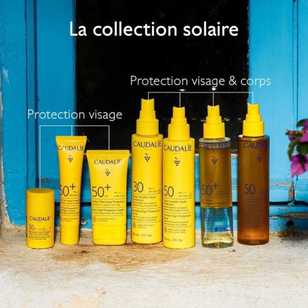 Caudalie Eau Solaire SPF50+ 150 ml - Protection invisible visage, corps et cheveux