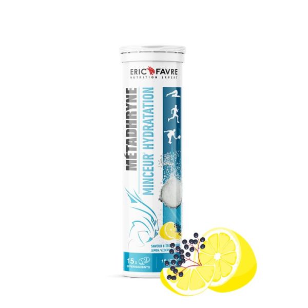 Eric Favre Metadhryne Minceur Hydratation - 15 comprimés effervescents - saveur citron sureau