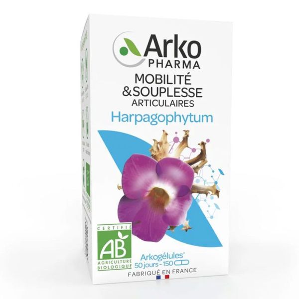 Arkopharma Arkogélules Harpagophytum Bio - 150 Gélules - Confort articulaire & souplesse naturelle