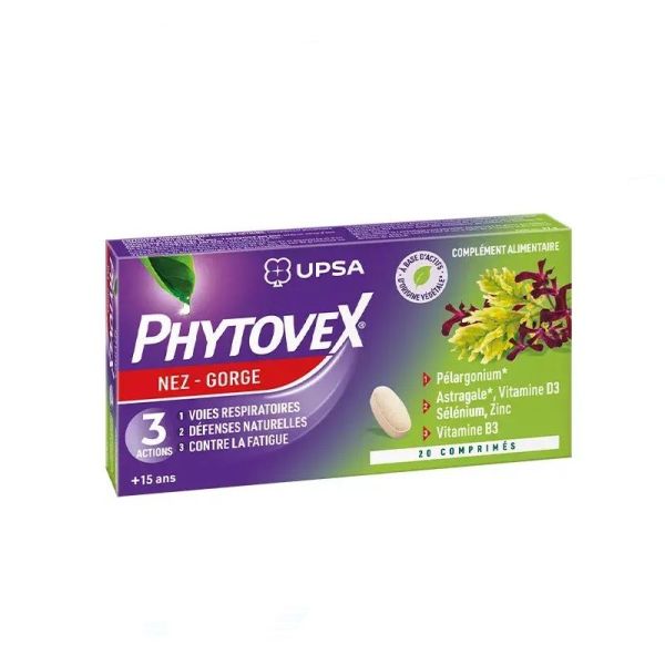 UPSA Phytovex Nez-Gorge 3 Actions - 20 Comprimés