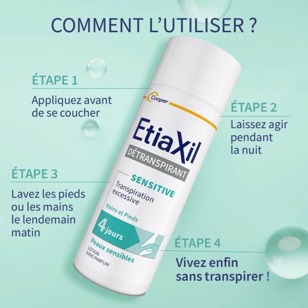 Etiaxil Détranspirant Pieds Peaux Sensibles Lotion - 100ml