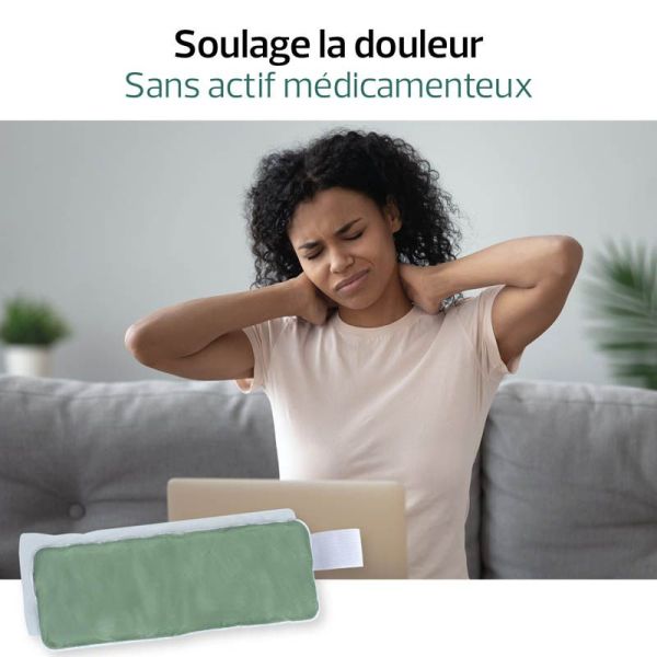 Actipoche Coussin Thermique Argile Cervicales & Trapèzes - 15 × 41cm - Soulagement à chaud ou à froid