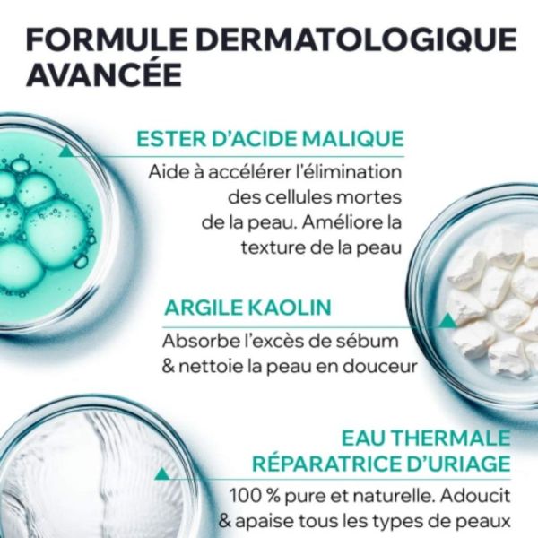 Uriage Hyséac Masque Gommant 100 ml - Double action masque et gommage pour peau nette
