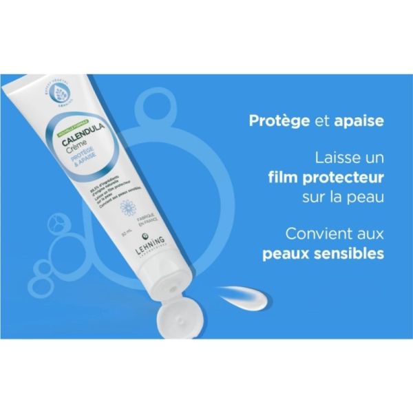 Lehning Crème Calendula Naturel Bio - 50g - Apaisement et cicatrisation des irritations