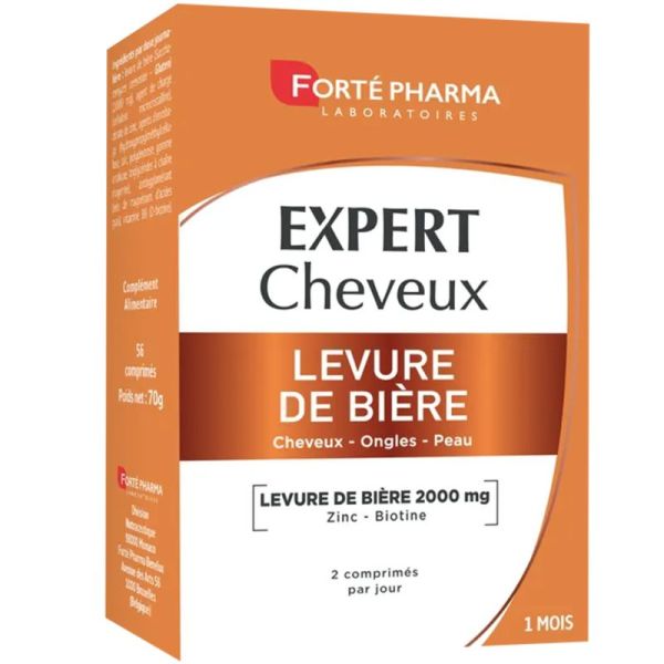 Forté Pharma Levure de Bière - 56 comprimés - Beauté de la peau, des cheveux et des ongles