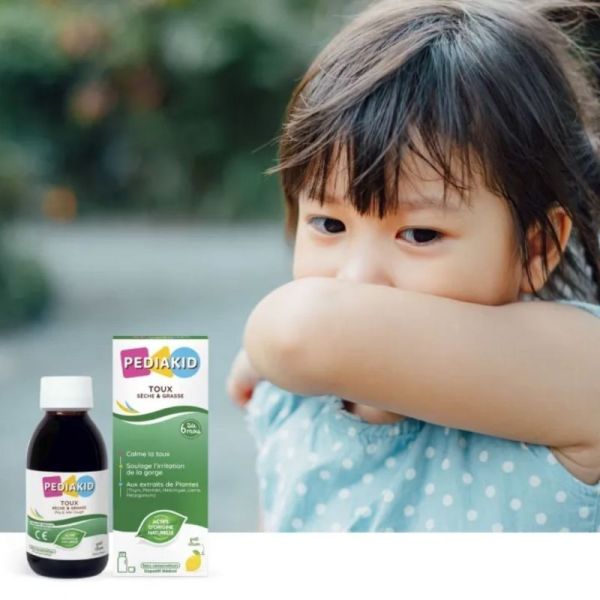 Pédiakid Sirop Toux Sèche & Grasse 125 ml – Calmer la toux et soulager la gorge