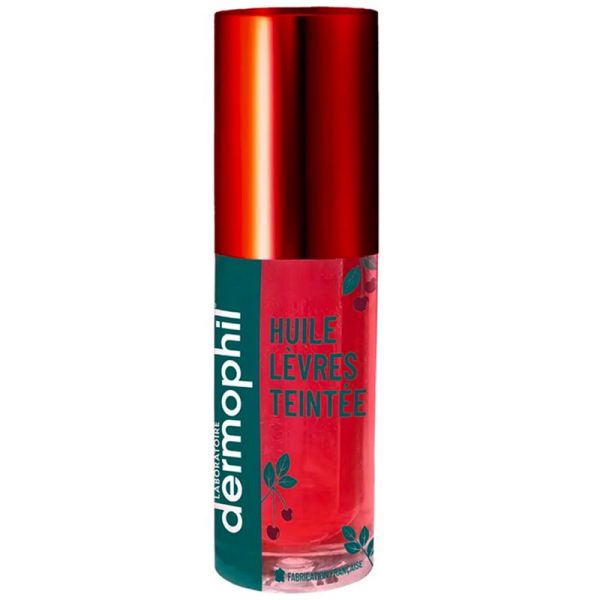 Dermophil Huile Lèvres Teintée - 5ml - Teinte : Rouge - Nourrit, hydrate et sublime