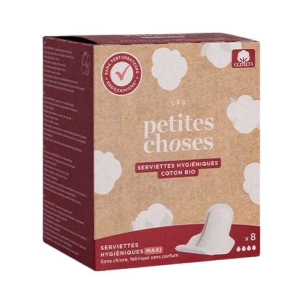 Les Petites Choses Serviettes Hygiéniques Extra Long Coton Bio 8 unités