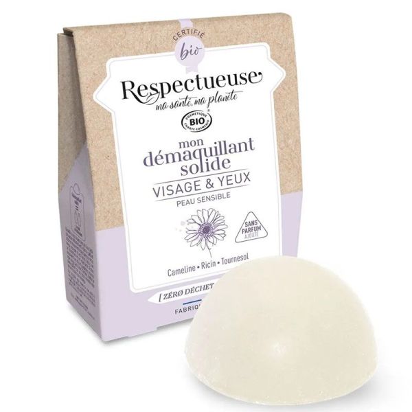 Respectueuse Démaquillant Solide Visage & Yeux Bio - 25g