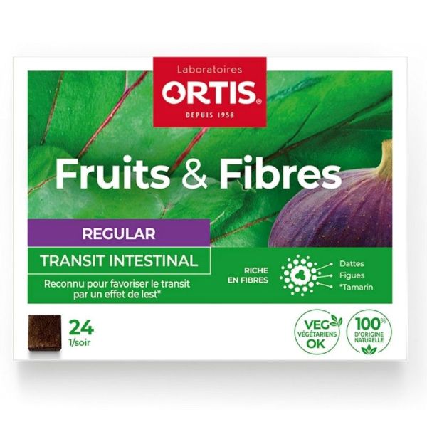 Ortis Fruits & Fibres Regular 24 Cube à mâcher