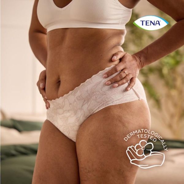 TENA Silhouette Plus Blanc Taille Basse - Taille L - 10 Protections - Sous-Vêtements Absorbants