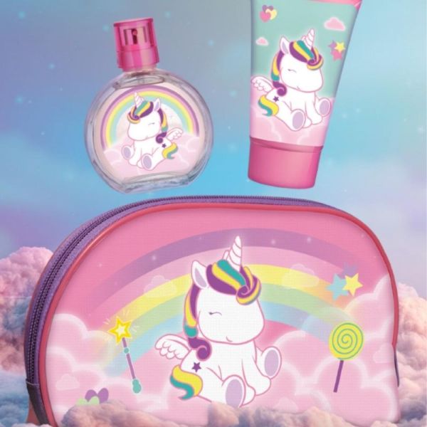 Air-Val Trousse de toilette Licorne Gel douche 100 ml et Eau de toilette 50 ml - Hygiène et parfum féerique