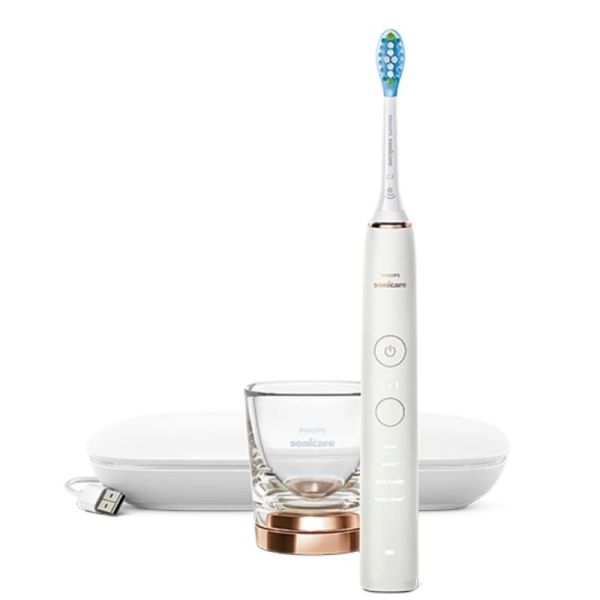 Philips Sonicare DiamondClean 9000 Rose Or Brosse à dents électrique connectée – blancheur et soin expert des gencives