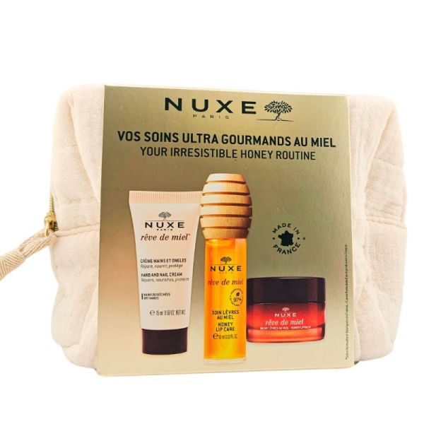 Nuxe Trousse Soins Ultra Gourmands au Miel - Coffret Raffiné pour une Routine Complète