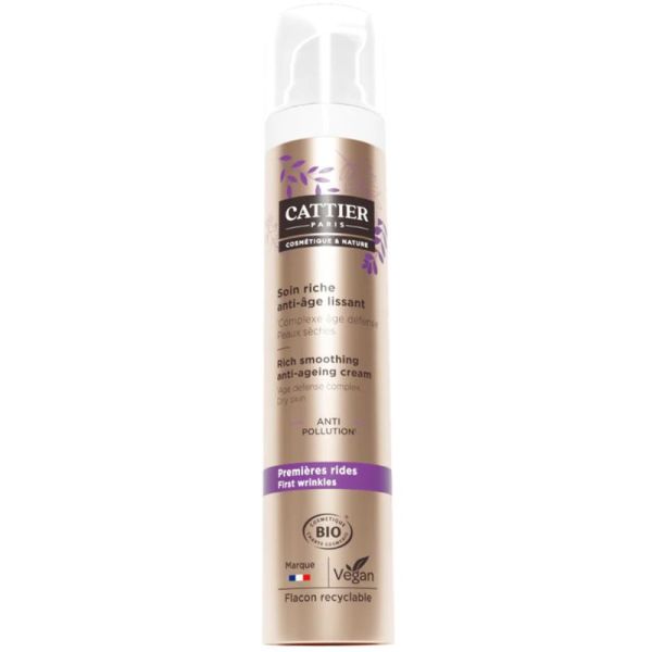 Cattier Nectar Éternel Soin Riche Anti-Âge Lissant Bio 50ml – Confort et nutrition
